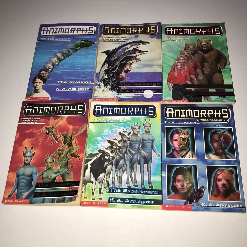 Lot‎ of six (6) Animorphs by K.A. Applegate used books.